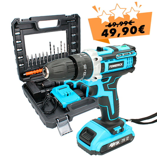 Taladro Percutor + Maletín 25 Pcs