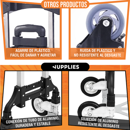 Carretilla Plegable de Aluminio + Cuerda